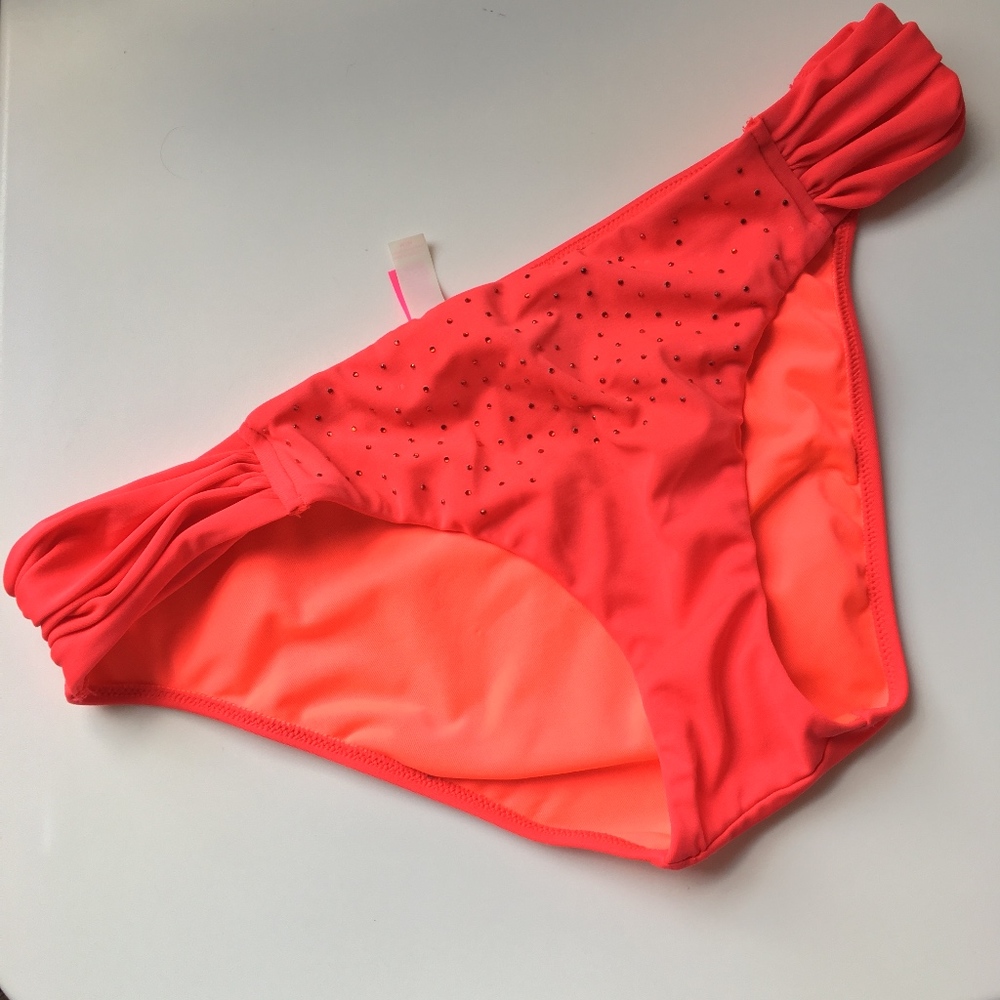 Rhinestone Red Victorias Secret Swim Suit Bottoms